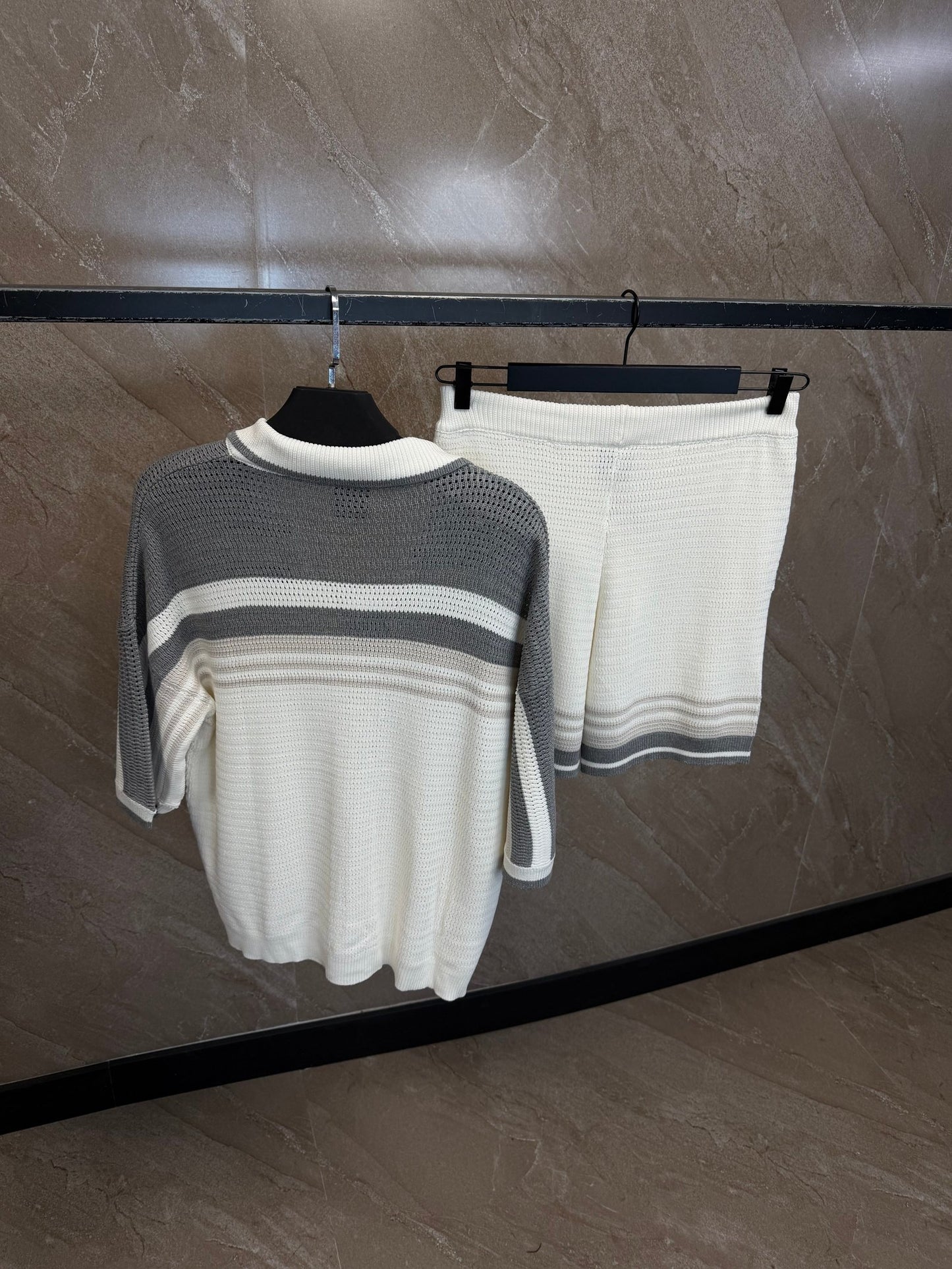 Ensemble été casablanca blanc/gris