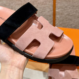 Sandales Chypre Hermès Rose & Noir
