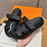 Sandales Chypre Hermès Noir