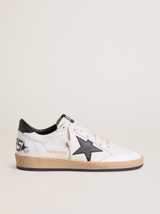 Golden Goose Ball Star Nappa Blanc avec étoile noir