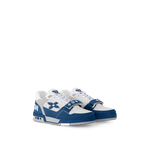 Louis Vuitton LV Trainer Bleu Cuir Perforé Velcro