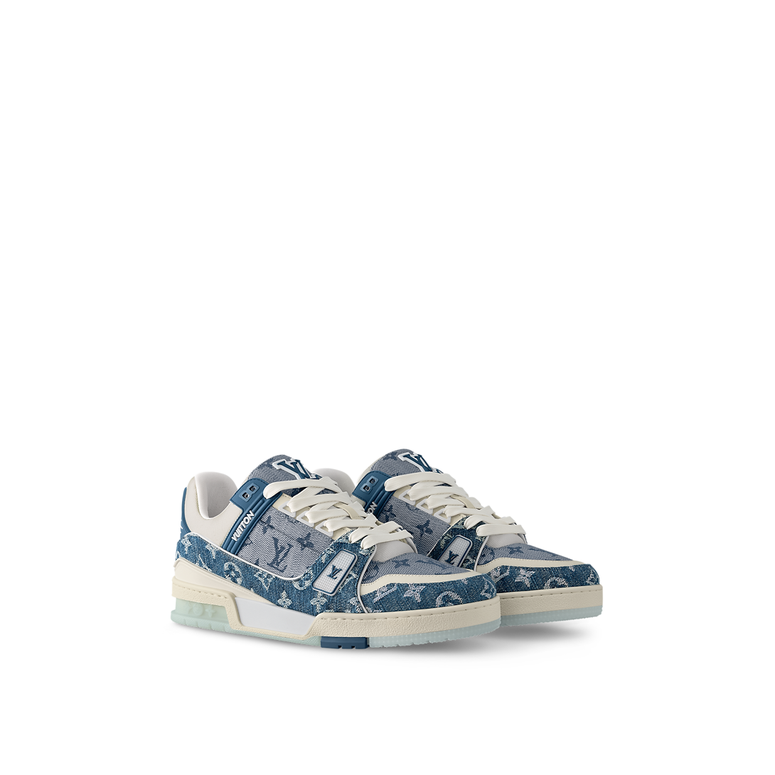 Louis Vuitton LV Trainer Bleu Denim Monogram Ton sur Ton