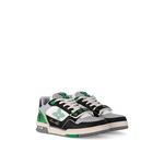 Louis Vuitton LV Trainer Vert Cuir & Toile Monogram Velcro