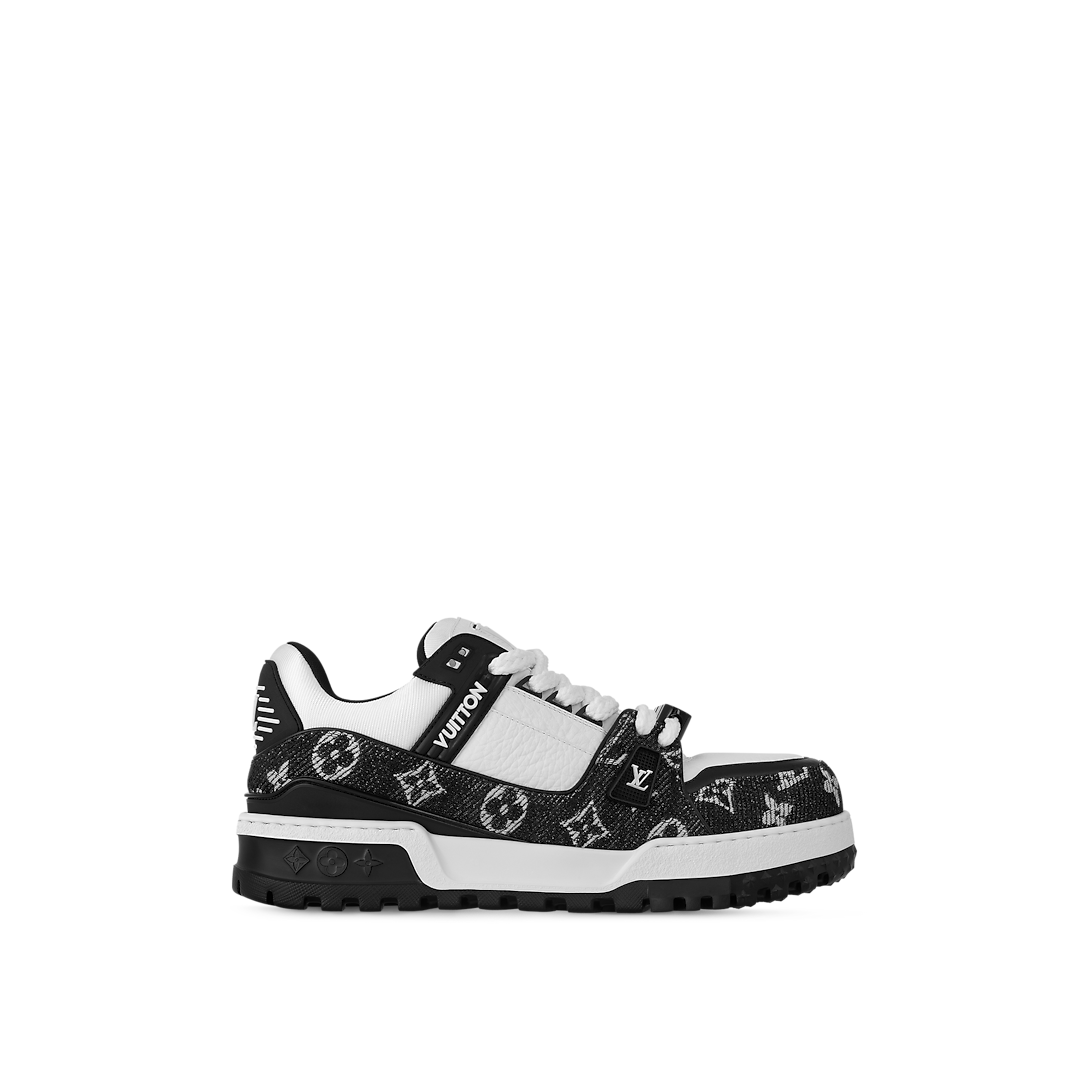 Louis Vuitton LV Trainer Maxi Noir Denim Monogram Perles