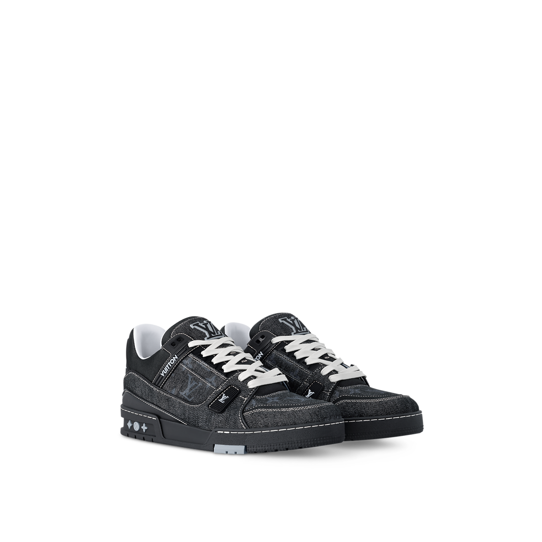 Louis Vuitton LV Trainer Noir Denim Monogram