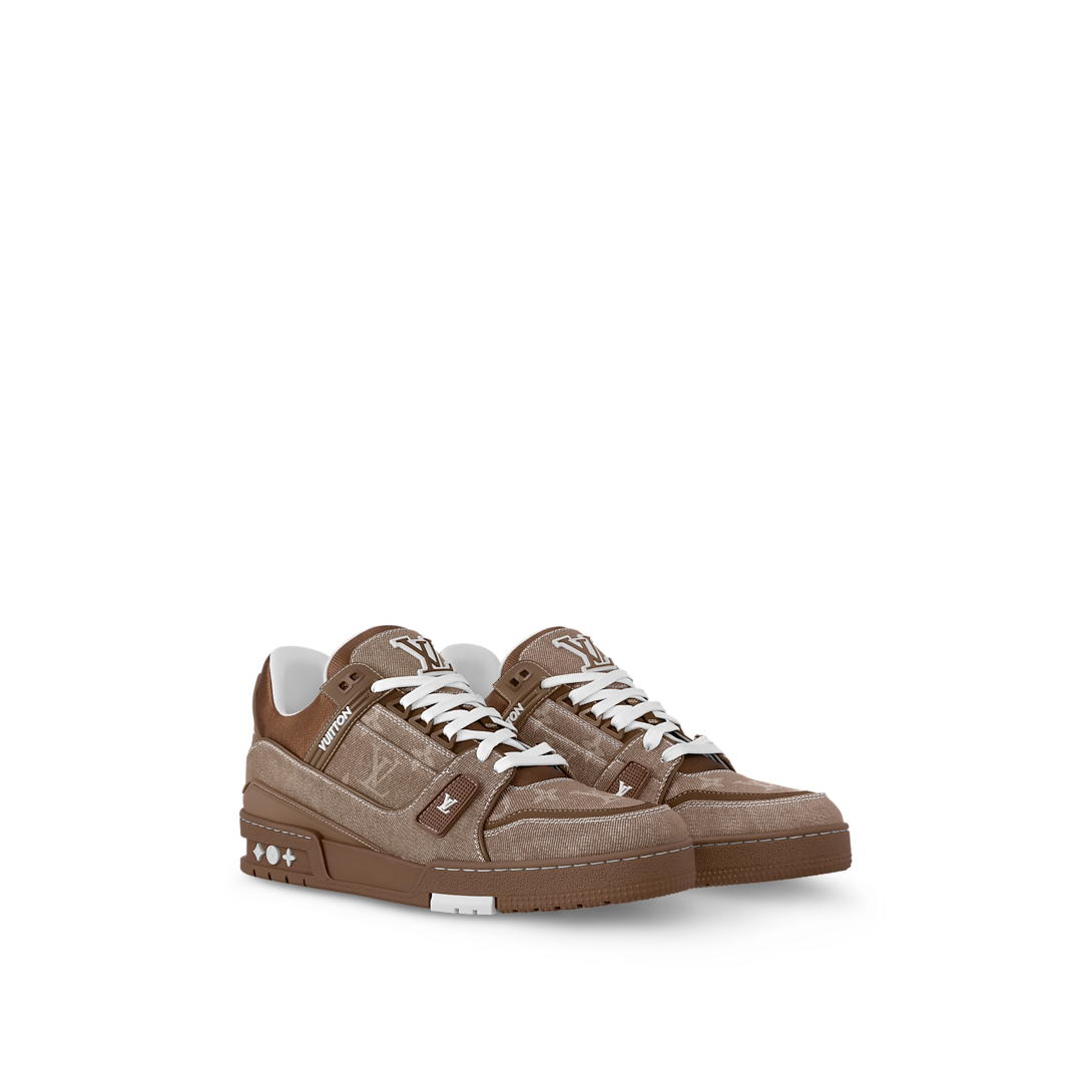 Louis Vuitton LV Trainer Marron Denim Monogram