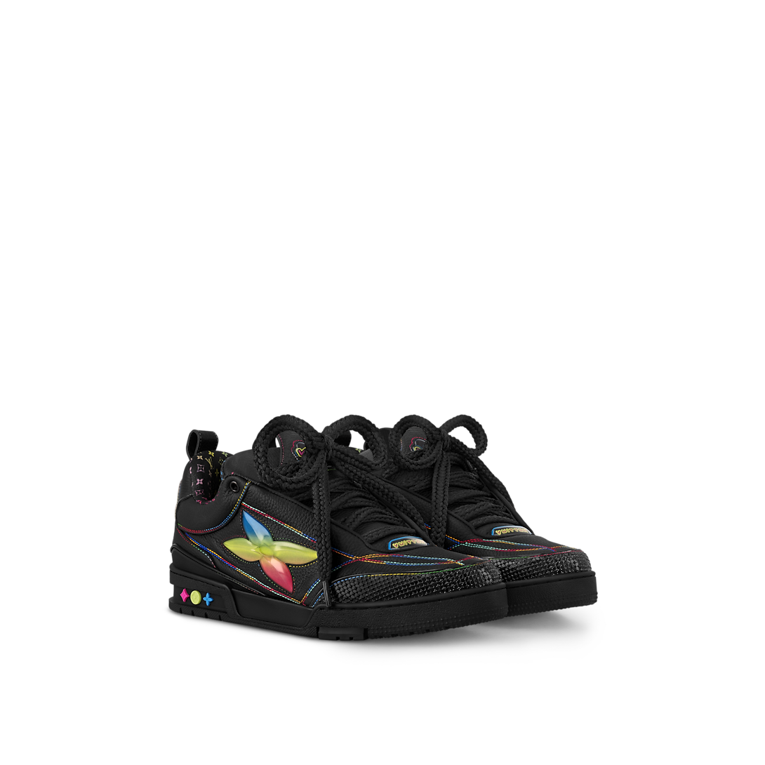Louis Vuitton LV Skate Noir Cuir Grainé Mini Monogram