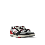 Louis Vuitton LV Trainer Rouge Cuir & Toile Monogram Velcro