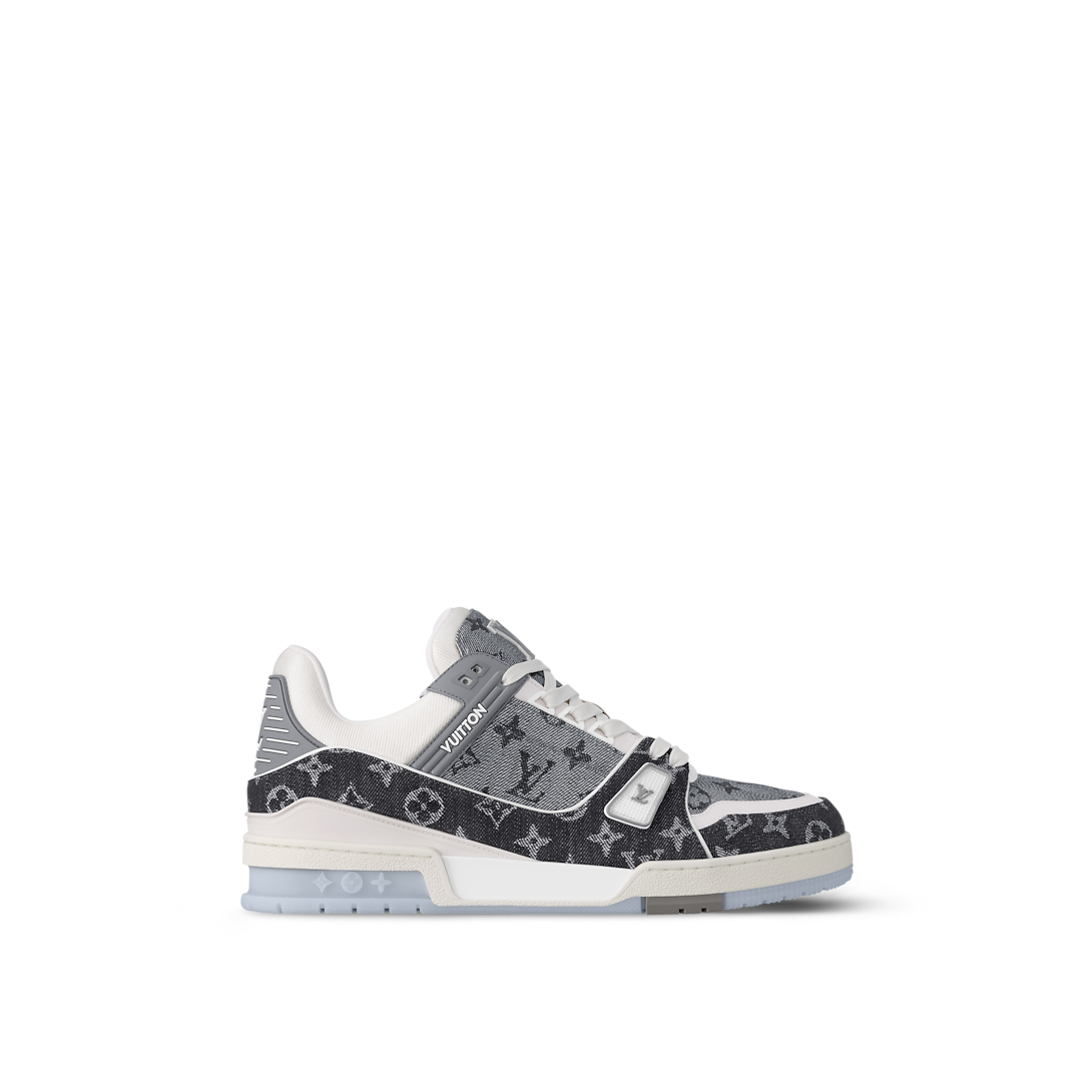 Louis Vuitton LV Trainer Gris Denim Monogram Ton sur Ton