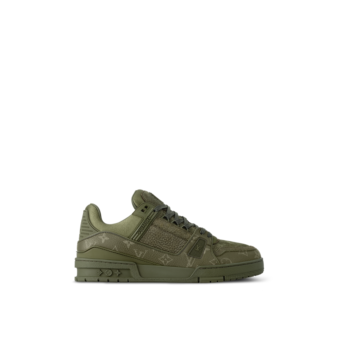 Louis Vuitton LV Trainer Vert Kaki Nubuck Monogram