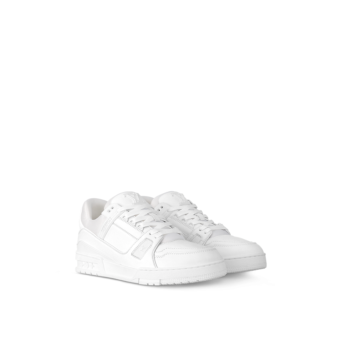 Louis Vuitton LV Trainer Blanc Cuir Collection Rainbow