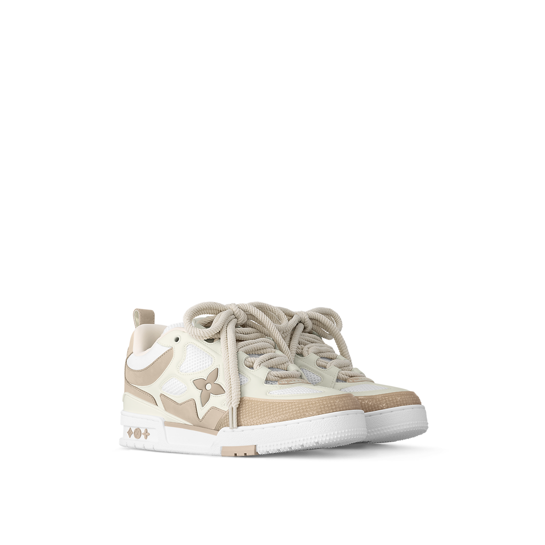 Louis Vuitton LV Skate Beige Résille Cuir Daim Bicolore