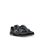Louis Vuitton LV Trainer Noir Denim Embosse Crocodile Velcro