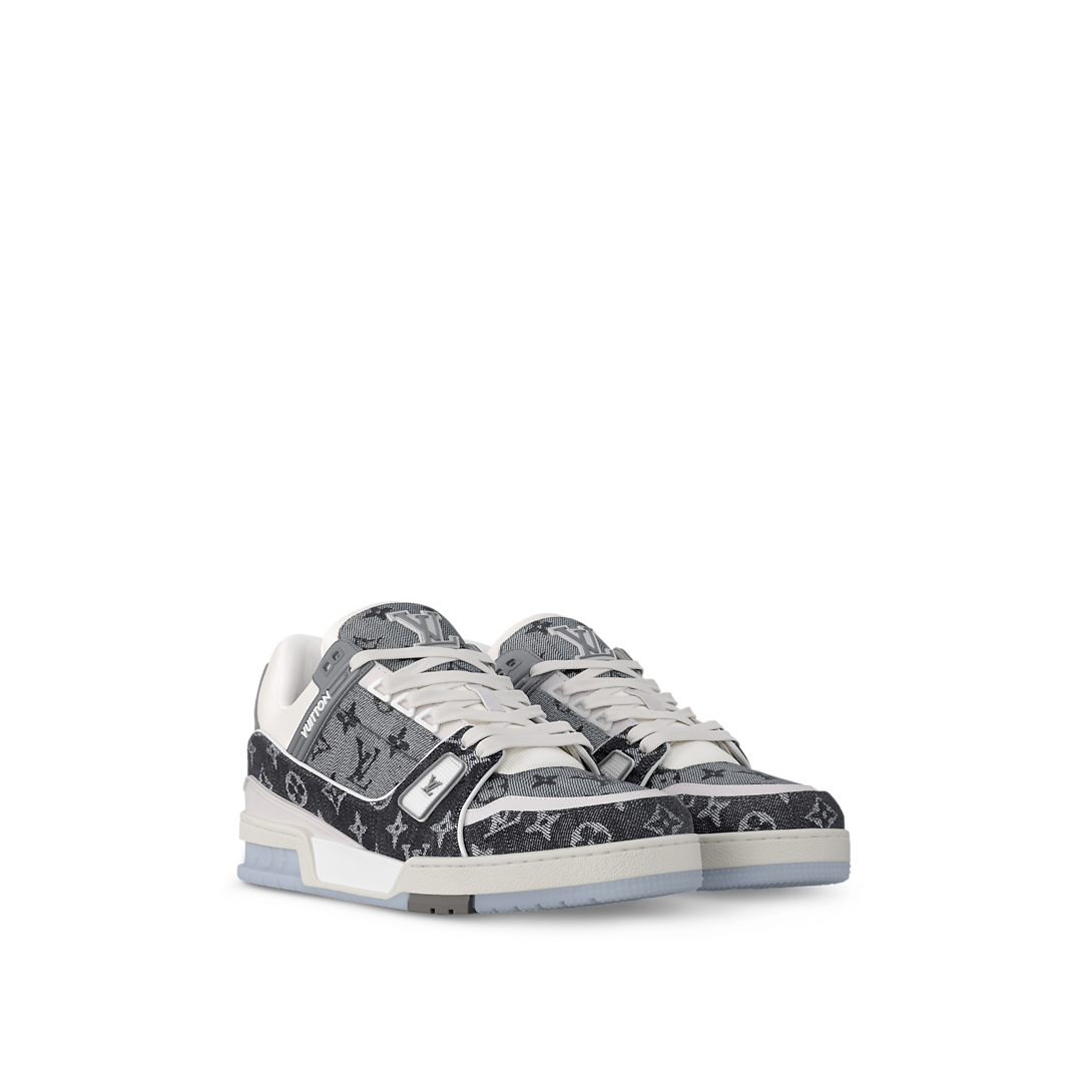 Louis Vuitton LV Trainer Gris Denim Monogram Ton sur Ton