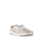 Louis Vuitton LV Trainer Beige Denim Monogram Patchwork
