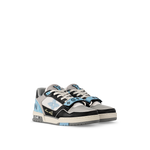Louis Vuitton LV Trainer Bleu Cuir & Toile Monogram Velcro