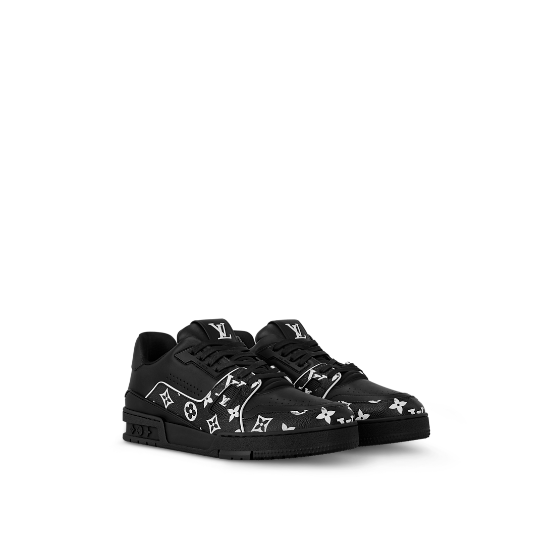 Louis Vuitton LV Trainer Noir Cuir Monogram #54