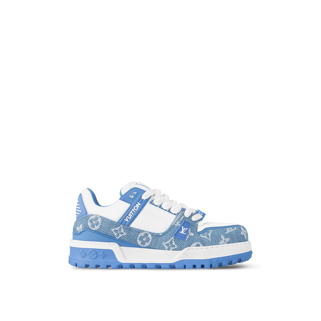 Louis Vuitton LV Trainer Maxi Bleu Denim Monogram Perles