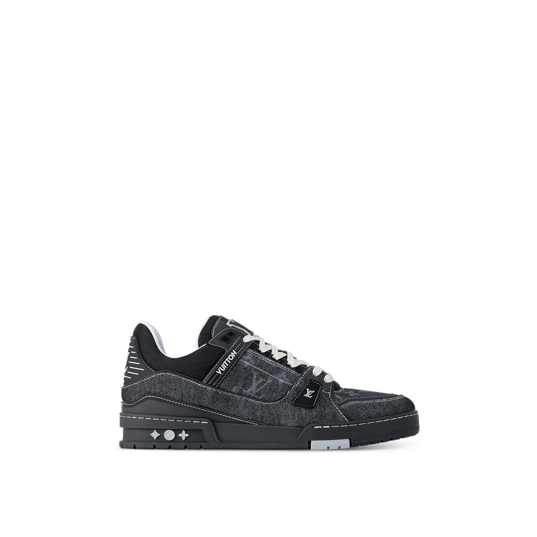 Louis Vuitton LV Trainer Noir Denim Monogram