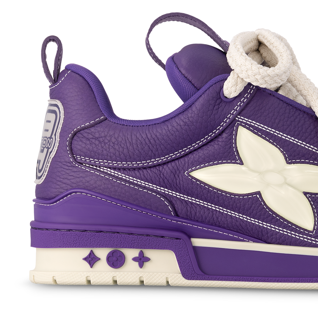 Louis Vuitton LV Skate Violet Cuir Grainé Fleur Monogram Oversize