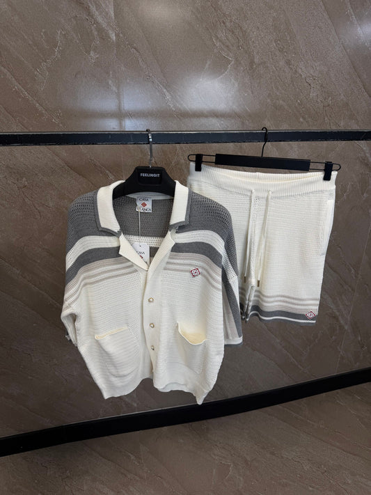 Ensemble été casablanca blanc/gris