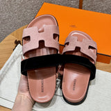 Sandales Chypre Hermès Rose & Noir