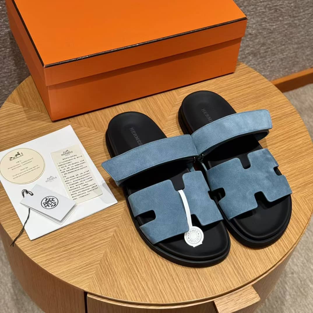 Sandales Chypre Hermès Bleu