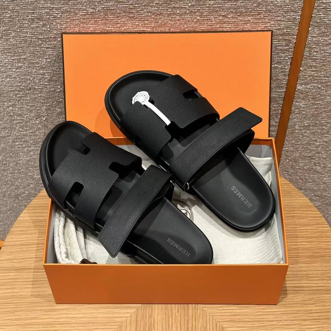 Sandales Chypre Hermès Noir
