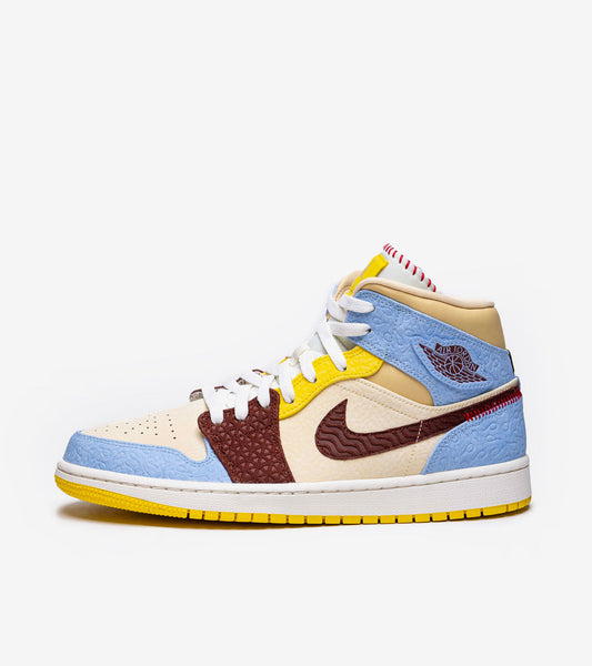 Air Jordan 1 Mid SE Fearless Maison Chateau Rouge