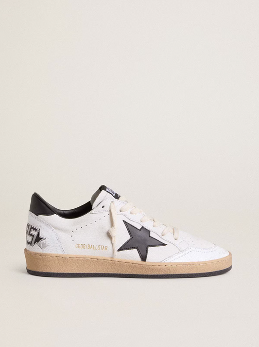Golden Goose Ball Star Nappa Blanc avec étoile noir