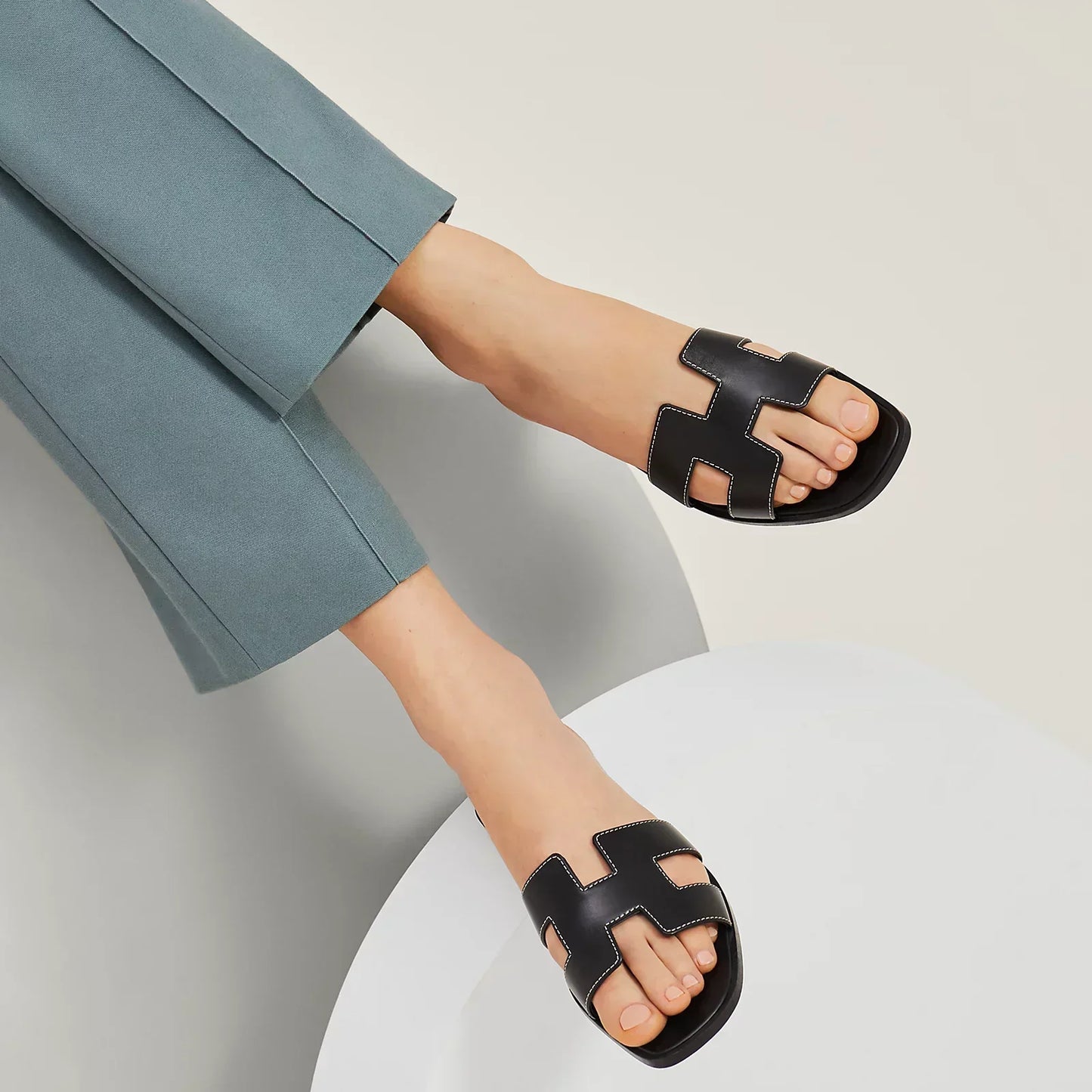 Hermès Sandales Oran - Noir