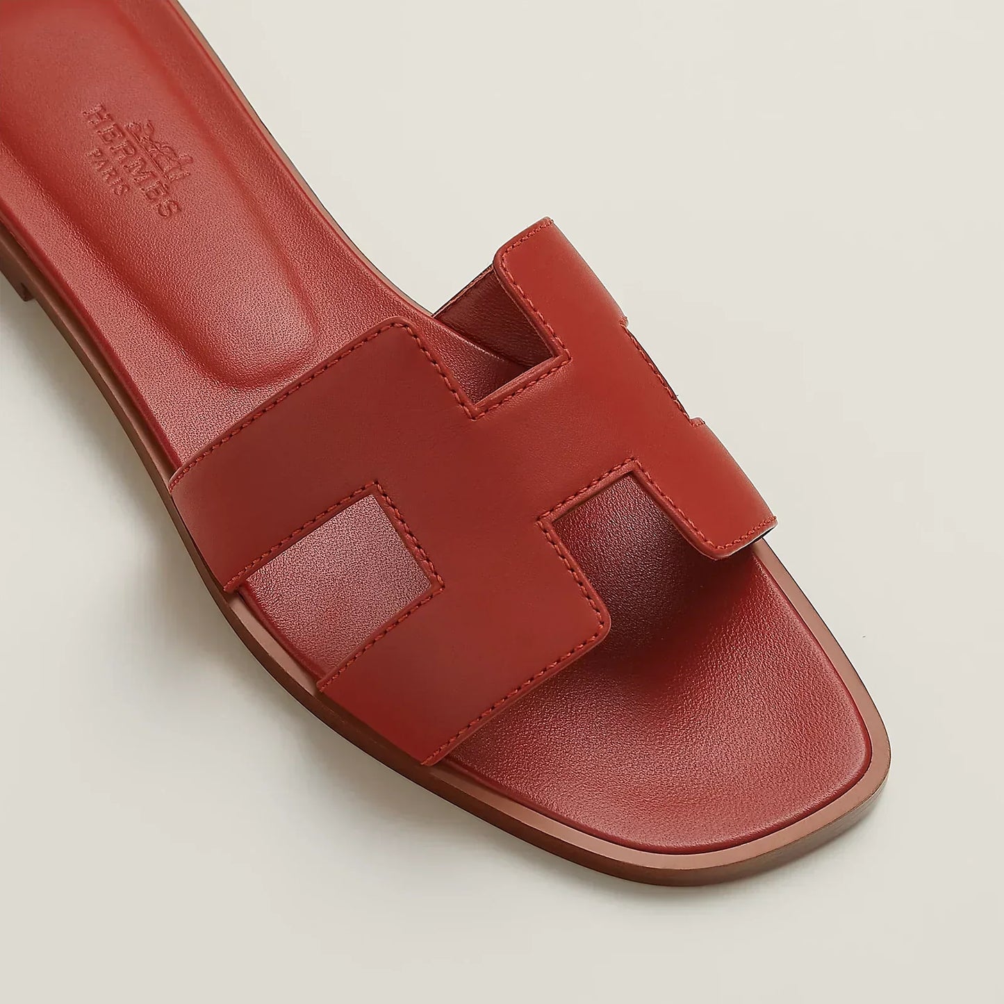 Hermès Sandales Oran - Orange brûlé