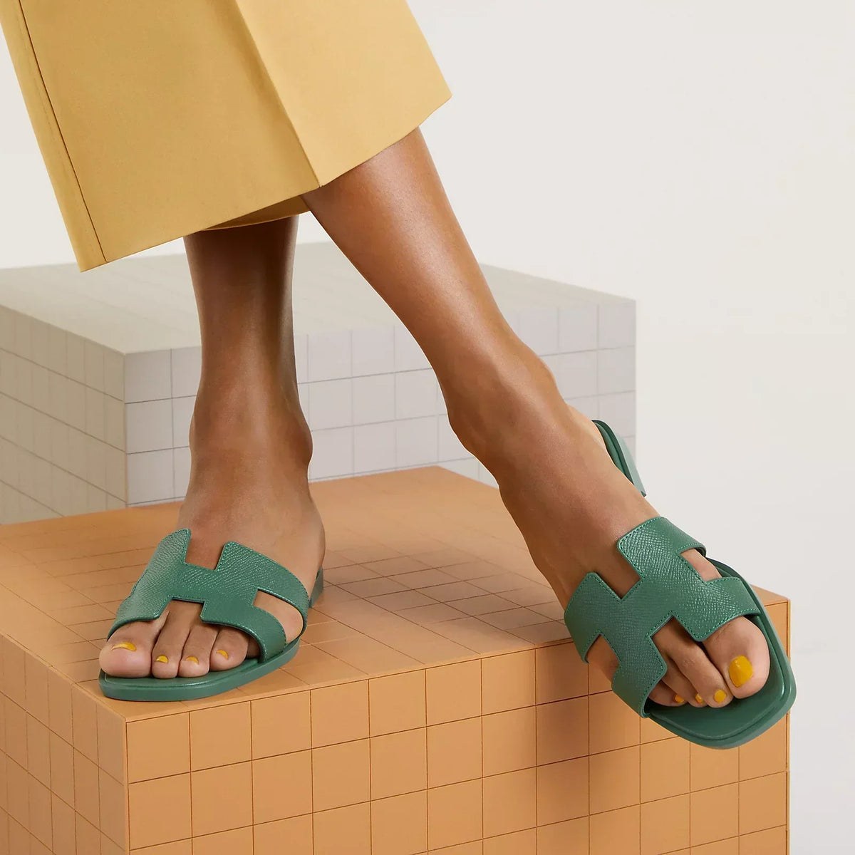 Hermès Sandales Oran - Ivy Green