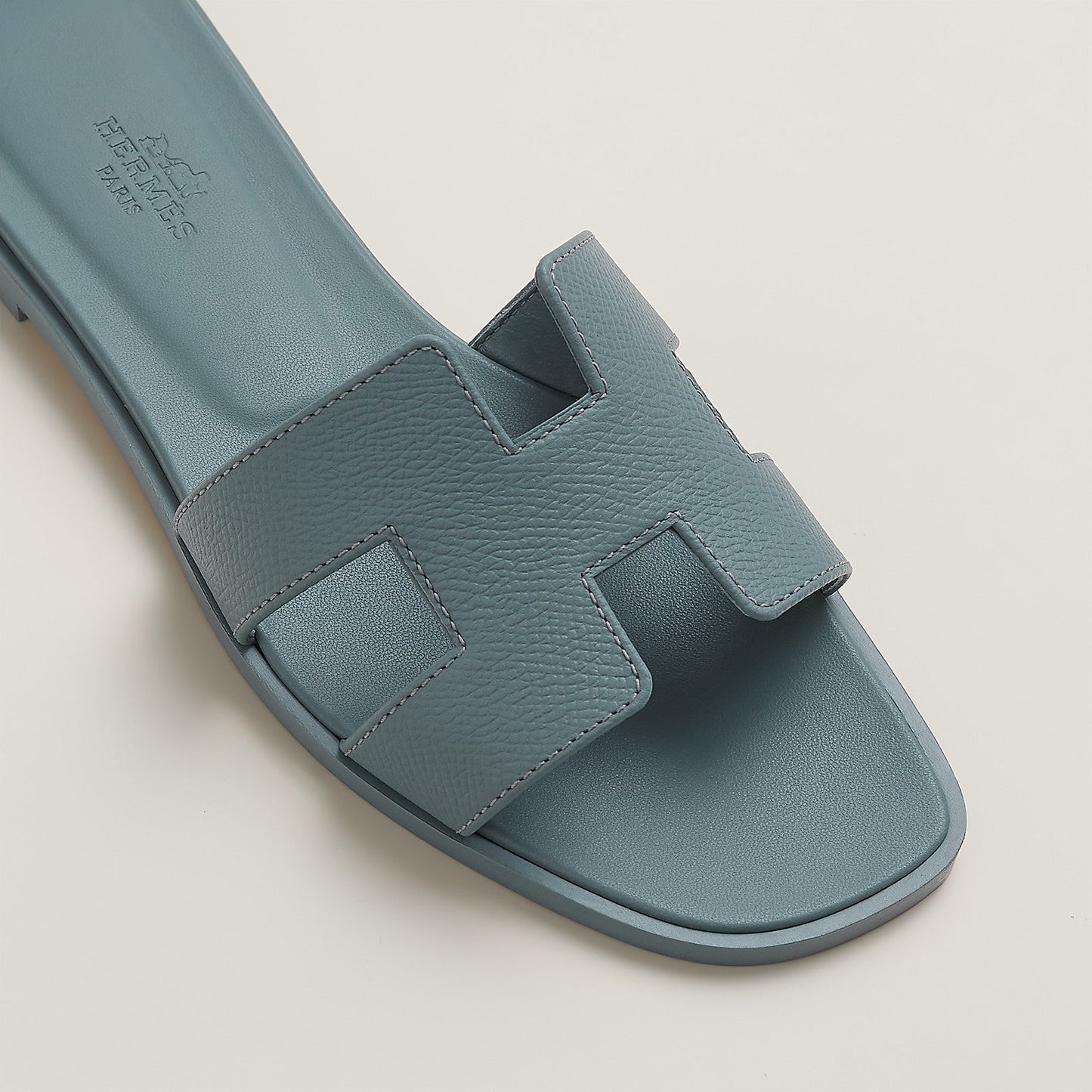 Hermès Sandales Oran - Gris antarctique