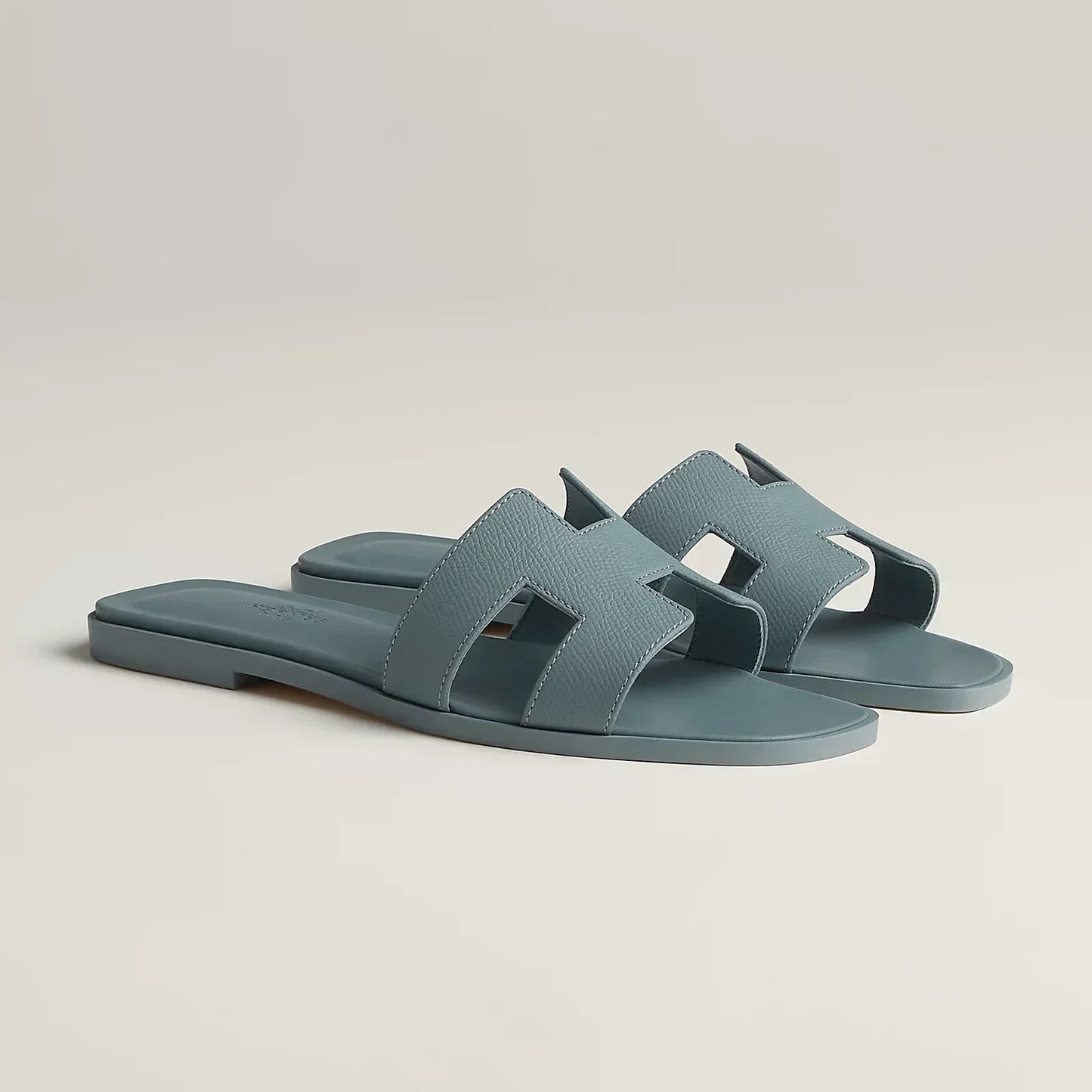 Hermès Sandales Oran - Gris antarctique