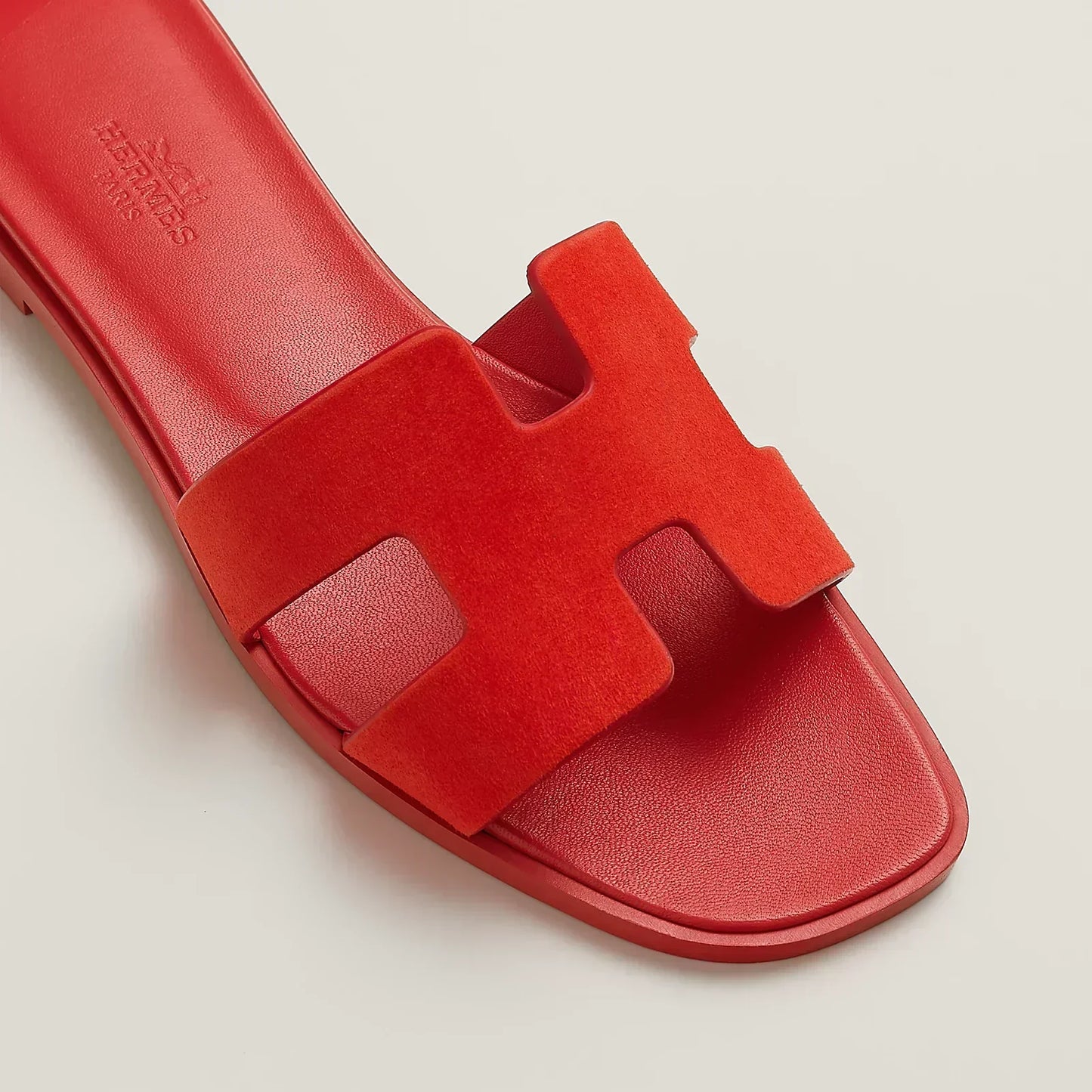 Hermès Sandales Oran - Rouge Grenadine
