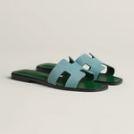 Hermès Sandales Oran - Vert d'eau