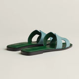 Hermès Sandales Oran - Vert d'eau