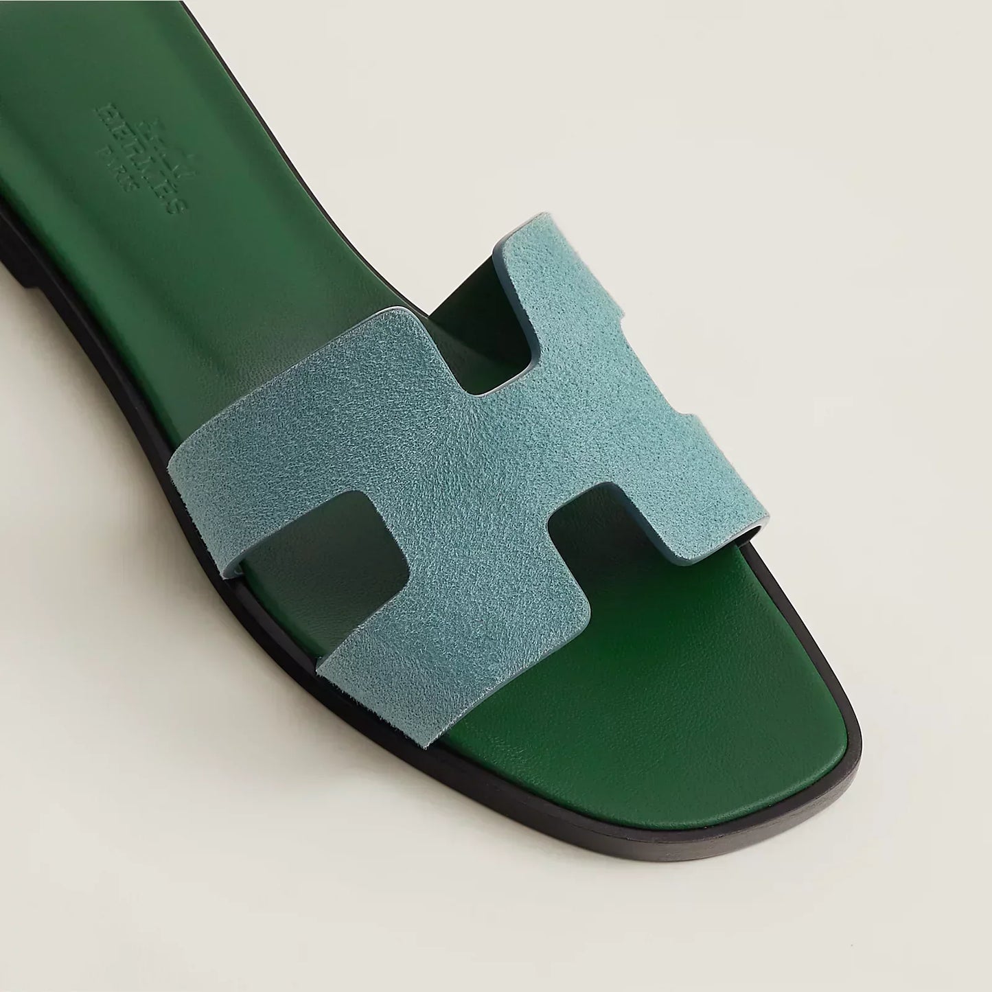 Hermès Sandales Oran - Vert d'eau