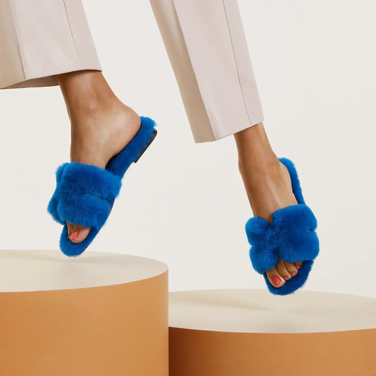 Hermès Sandales Oran - Bleu océan