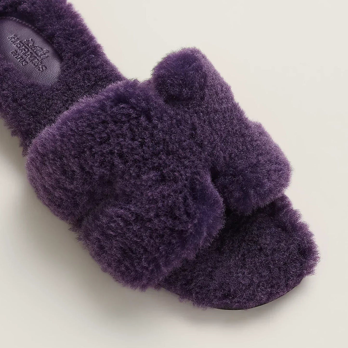 Hermès Sandales Oran - violet foncé
