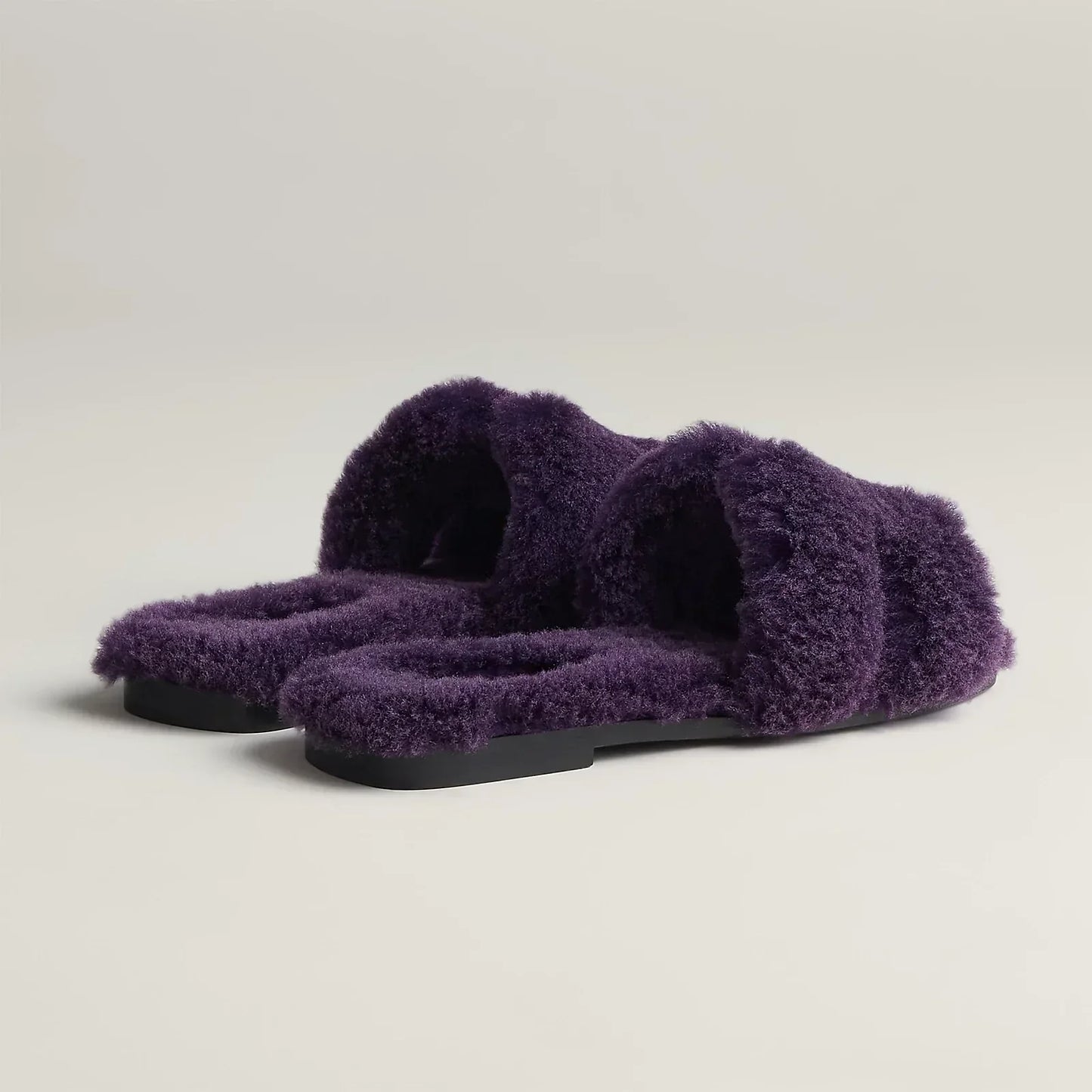Hermès Sandales Oran - violet foncé