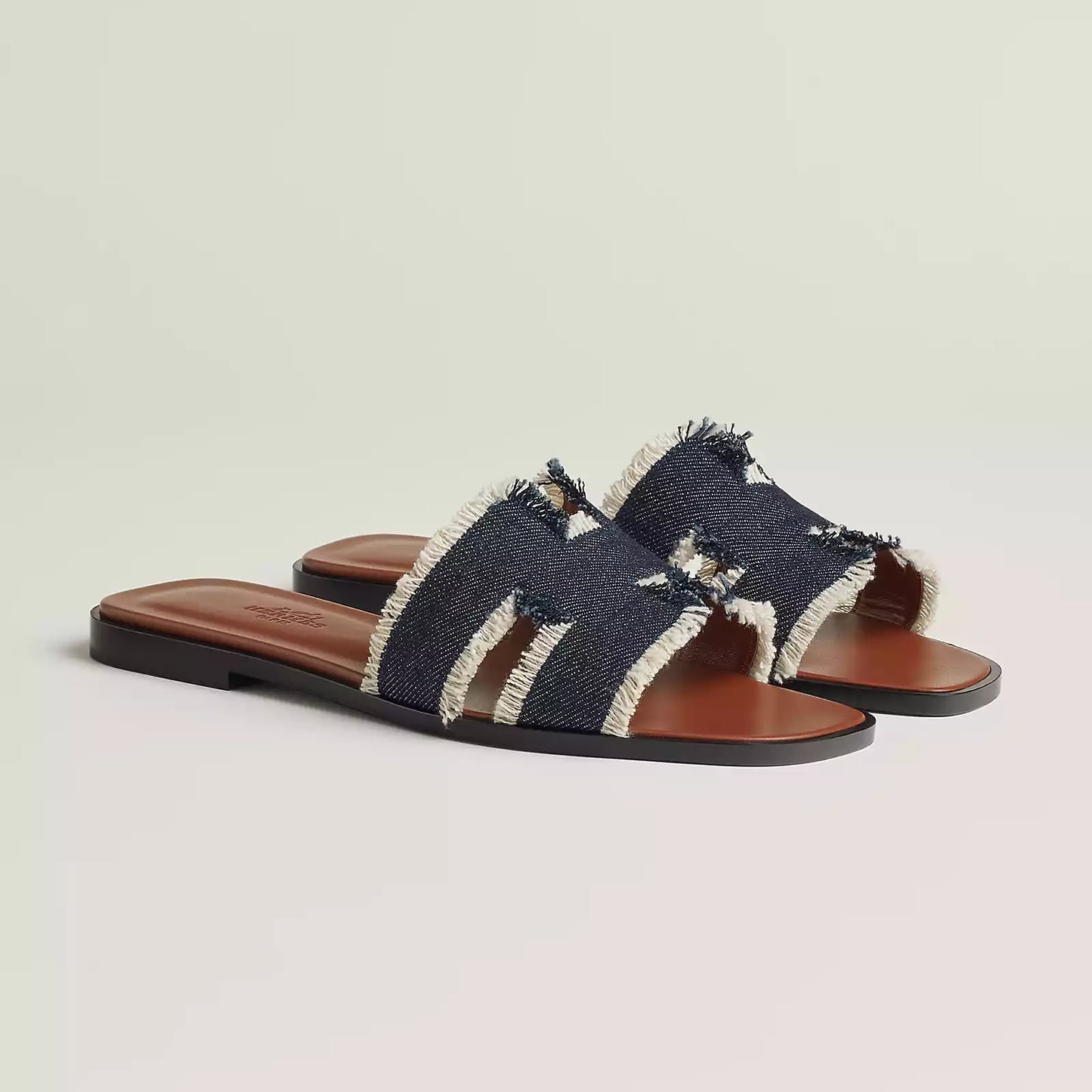 Hermès Sandales Oran - Bleu brut