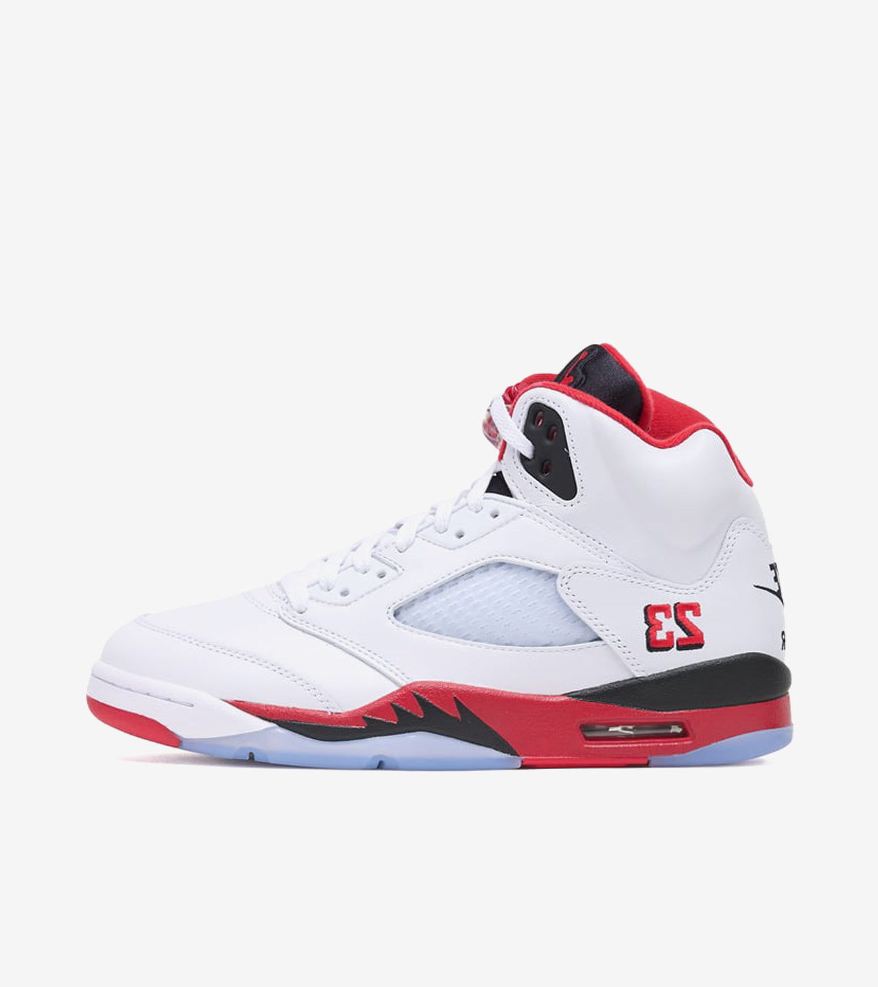 Jordan 5 Retro Fire Red Black Tongue